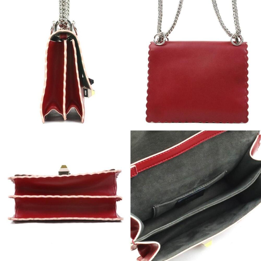 FENDI Red Leather Shoulder Bag - Picture 2 of 5